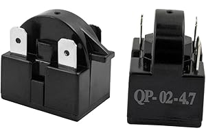 Komitasui Start Relay PTC Refrigerator Compressor Starter 3Pin QP2-4.7 Compatible with Vissani Danby Compressor(2 Pack)