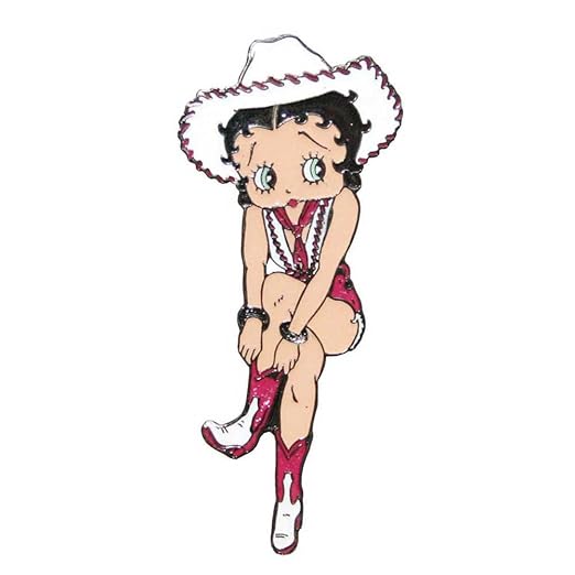 Auténtica esmalte Betty Boop de piel de vaca de chica con figura ...
