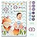 Baby Monthly Milestone Blanket–60”x40”Flannel Infant Age Unisex | Soft Photography Background Blanket | Newborn Girls or Boys Photo Prop | Best Baby Shower Gift,12 Milestone Stickers and 2 pcs Wreath