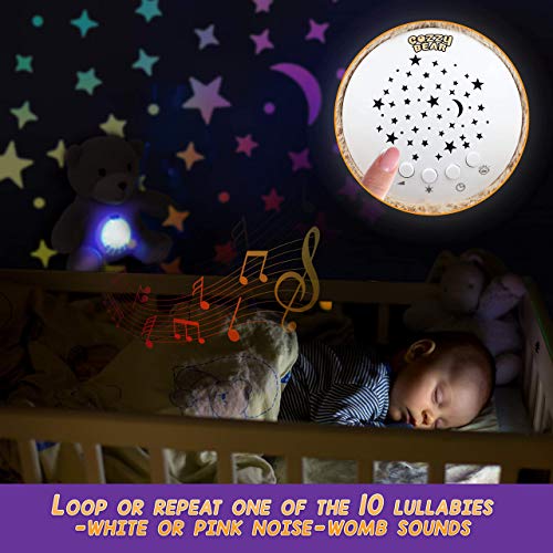 Cozzy Bear Cry Activated Sleep Soother White Noise, Lullabies & Womb