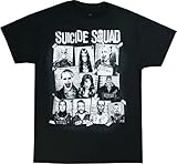 Suicide Squad Group Cork Board Men's Black Shirt (medium)