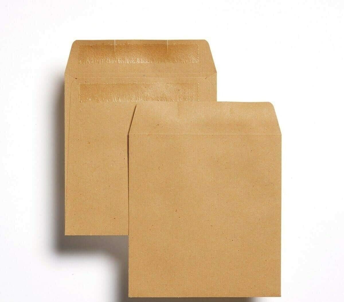 Indigo® Brown Wage Envelopes – Plain Manilla Pay Packets/Money Envelopes 102 x 108mm (Pack of 100, 90gsm Paper, UK Made)