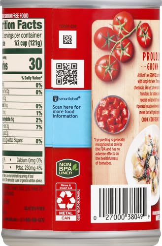 HUNT’S DICED TOMATOES NO SALT ADDED, 14.5 OZ.