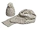 Lanzom® Women Lady Fashion Winter Warm Knitted Hat and Scarf Set Skullcaps (Beige)