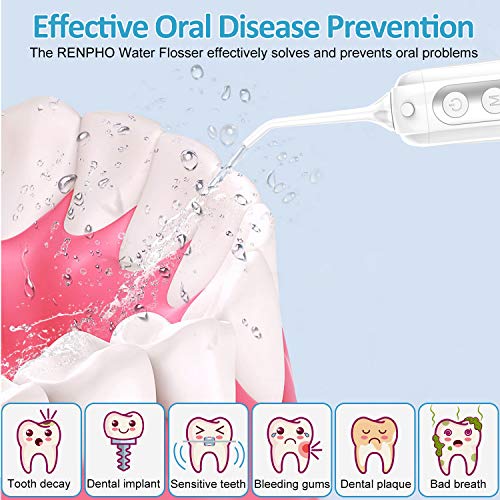 image for Water Flosser, Cordless Electric Oral Irrigator, 300ML Portable and Re