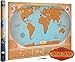 Ash & Parker Scratch Off World Map - Vintage Deluxe - States & Provinces for US, Canada, Australia - XL Large Poster 24x36 Easy to Frame - Classic Gift - Free Precision Pen & Fun Trivia Game