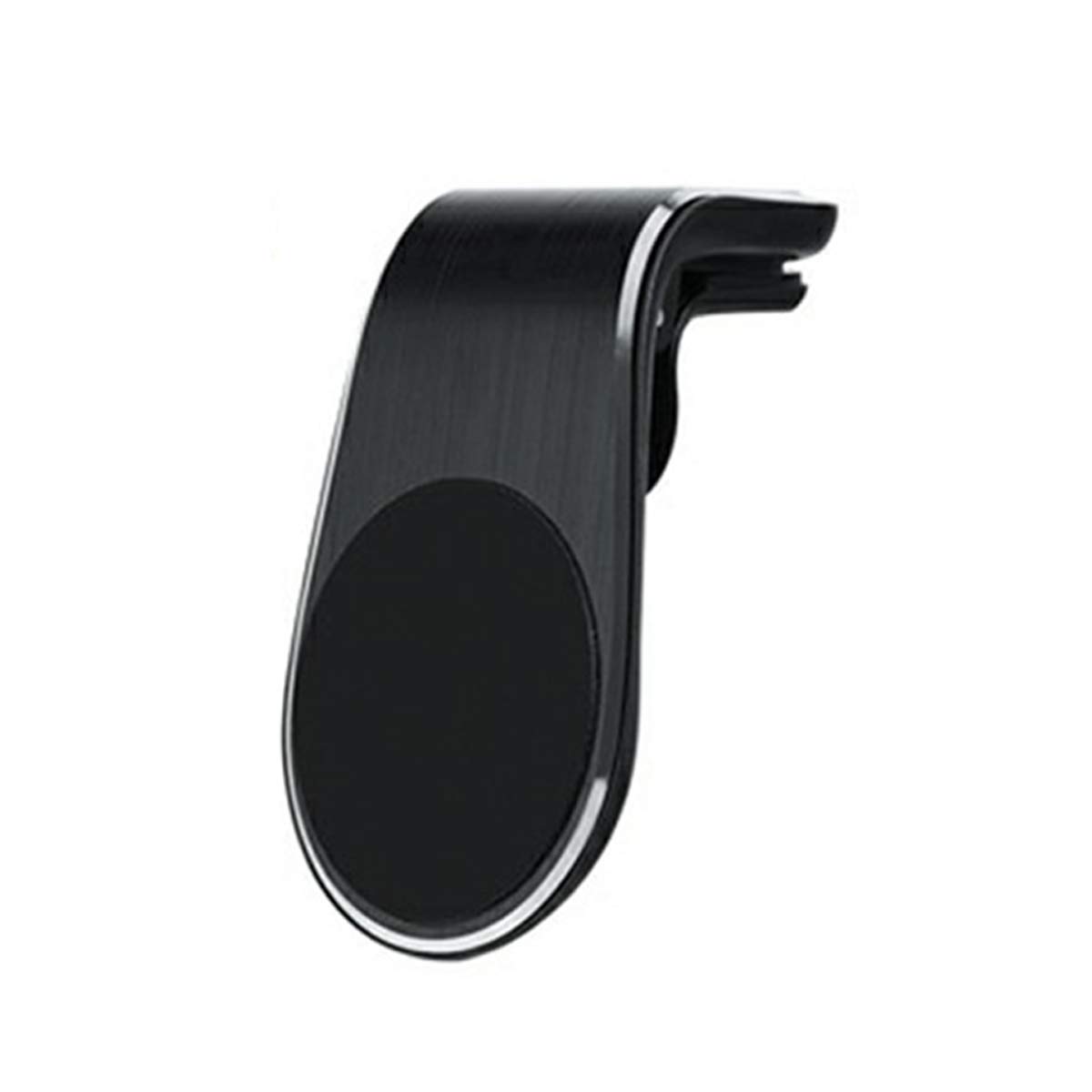 TYGA STORE Car Phone Holder Magnetic 1 Pack L Type Air Vent Clip Mount Magnetic Mobile Phone Holders for Cars Universal Compatible with iPhone 12 11 Pro XR XS Max X 8 Galaxy Note 10 S20 S10 (Black)