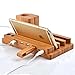 OJA 5-Port USB Desktop Bamboo Charging Station Universal Multi Device Dock Organizer Apple Watch Stand for iOS & Android Smartphones, Tablets & Apple Watch