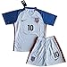 Carli Lloyd #10 USA National 2016-2017 Home Jersey & Shorts for Kids (9-10 Years Old)