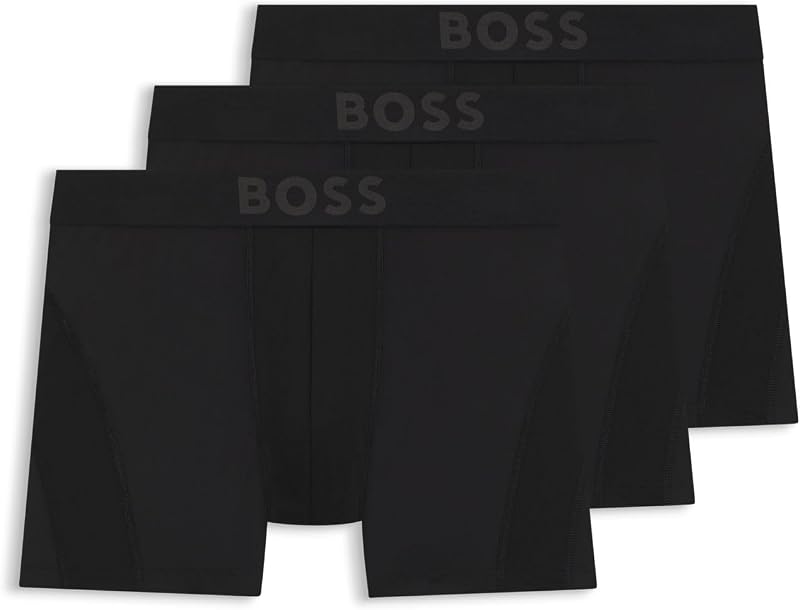 Active Lot de Trois Boxers Longs en Microfibre avec Empiècements en Maille Filet