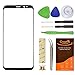 CrazyFire Compatile Samsung Galaxy S8 Plus Screen Lens Glass Replacement Kit,Front Outer Lens Glass Screen with Adhesive for Samsung S8 Plus G955(All Cellular and Wireless Carriers) 6.2 inch(Black)