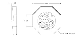 iMBAPrice 8141-5 Vertical Siding Lamp Octagon