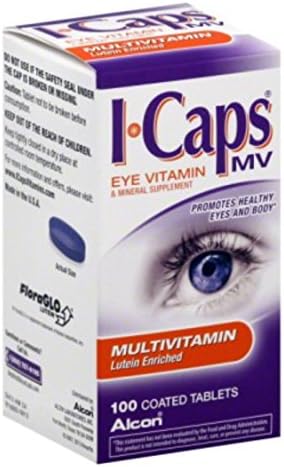 I-Caps Eye Vitamin MV Multivitamin Lutein Enriched 100 Coated Tablets Expiration 9/2017 Sealed in Original Packaging!!