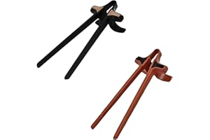 2Pcs Finger Chopsticks, Snack Chopsticks for Gamers Snack Clips Gamepad Accessories Mobile Game Accessories (Black, Brown)