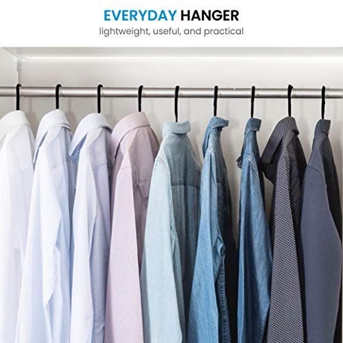 1 Everyday+Standard+Black+Plastic+Hangers
