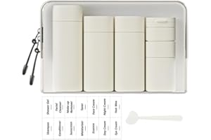 Sprigold 5 Pack Brief and Fashion Travel Bottles TSA Approved, BPA Free Travel Size Travel Containers Refillable Squeeze Bott