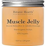 Botanic Hearth Muscle Jelly Hot Cream 8.8 fl. oz. - 100% Natural Cellulite Cream Treatment, Promotes Supple &amp; Toned Skin, Sore Muscles, Muscle Relaxant &amp; Pain Relief Cream
