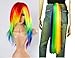 HILISS My Little Pony Rainbow Cosplay Wig +Dash Hair Fall Tie on Claw Clip Ponytail Set -Friendship Is Magic
