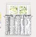 DriftAway Samantha Floral Damask Medallion Pattern Kitchen Tier Window Treatment 2 Panels Each 30 Inch by 36 Inch Plus 1 Inch Header Gray