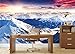 Large Photo Wallpaper – Alps Panorama – Picture Decoration Winter Wonderland Sunset Snow Landscape Nature Mountains Glacier Ground Image Decor (132.3x93.7in - 336x238cm)