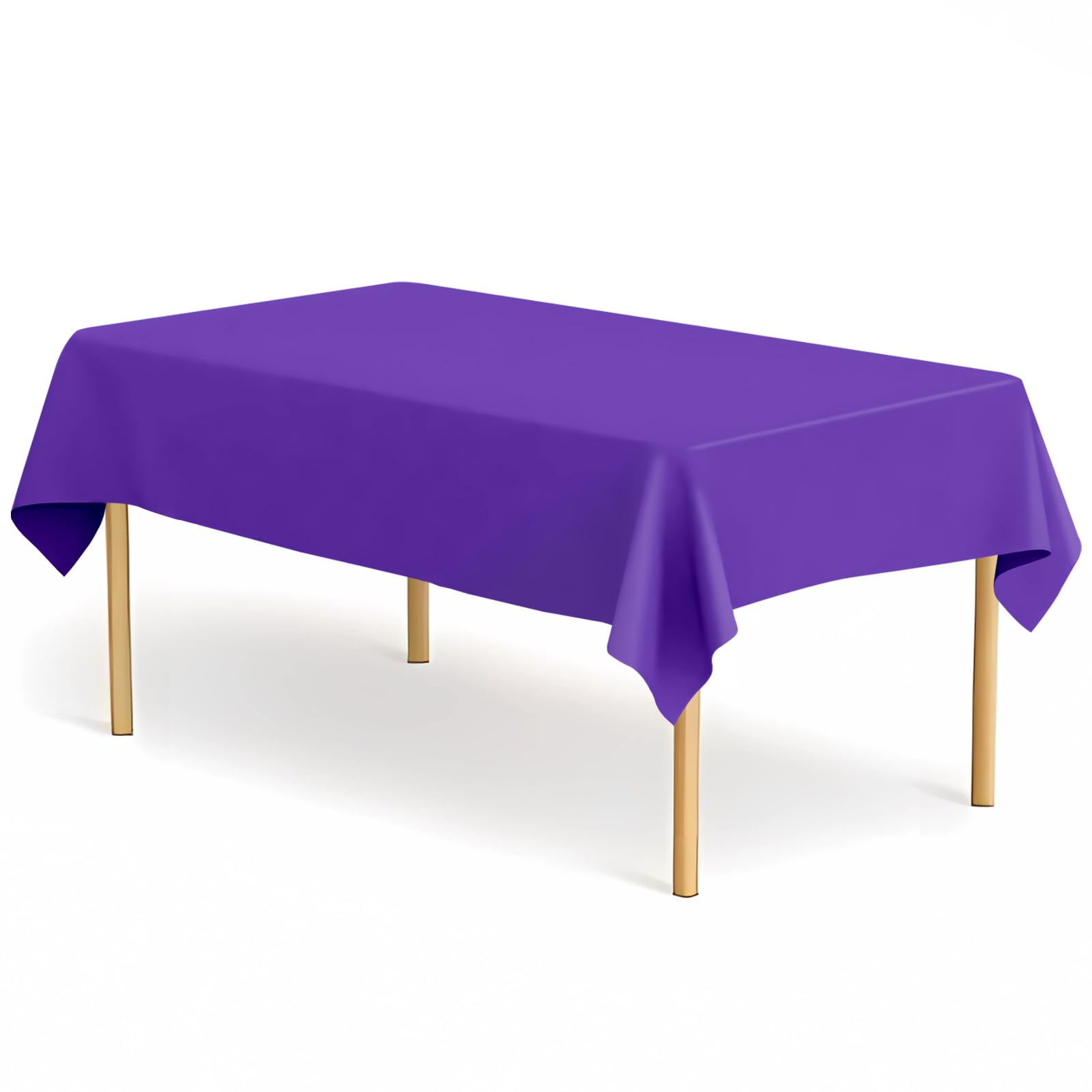 Photo 1 of 12 Pack Dark Purple Tablecloth Plastic Rectangle Table Covers PEVA Dark Purple Plastic Table Cloths for Parties Disposable 54 x 108 Inch Tablecloth for Birthday Party School Baby Shower Kitchen Dining