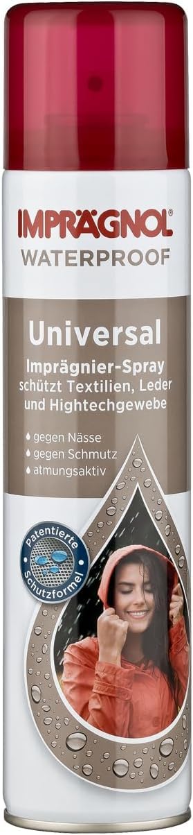 IMPRÄGNOL Universal Imprägnierspray Schuhe & Kleidung 400 ml | Hochwirksames Schutzspray für Schuhe, Jacken, Leder, Textilien & Outdoor-Ausrüstung | Atmungsaktiver Langzeitschutz vor Nässe & Schmutz