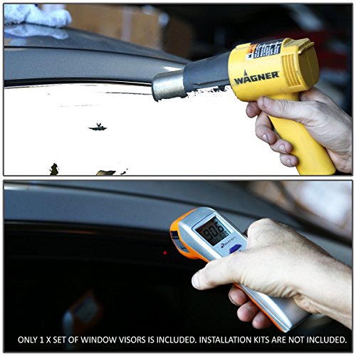 ModifyStreet For 99-03 BMW E39 Wagon 525/528/540 Smoke Tinted Wind Deflector/Rain Guard/Window Vent Visors