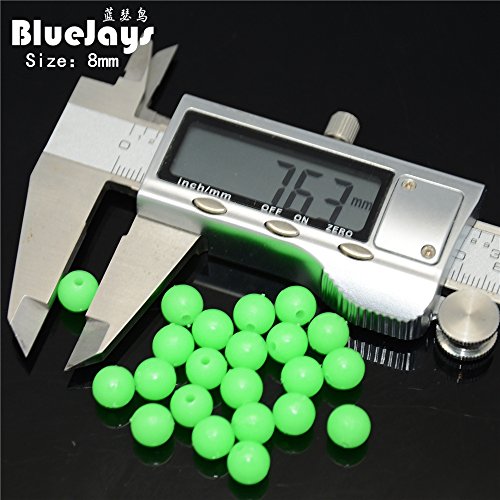 100Pcs diameter 8mm Hard Luminous Fishing Beads Sea Fishing Lure Tackles Artificial Baits Fishing Tackle accessories