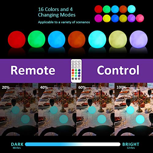 ELlight LED Floating Pool Lights, RGB(16 Colors) Color Changing Ball Lights with Timer, IP67 Waterproof Outdoor Indoor Christmas Lights for Pool Decorate Holiday Party Lights[12 PCS]