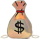 Women's PU Hologram Laser Money bag Design Purse Handbags Cross-Body Messenger Shoulder Bag