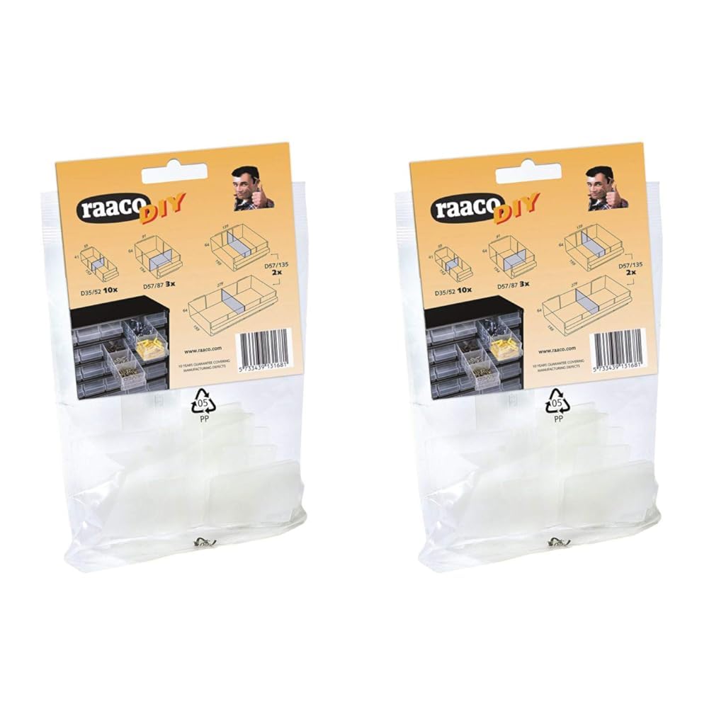Raaco RAA131681 Parts Storage,Black (Pack of 2)
