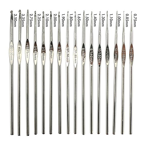 3 LAYOER+Aluminum+Crochet+Knitting+Needles