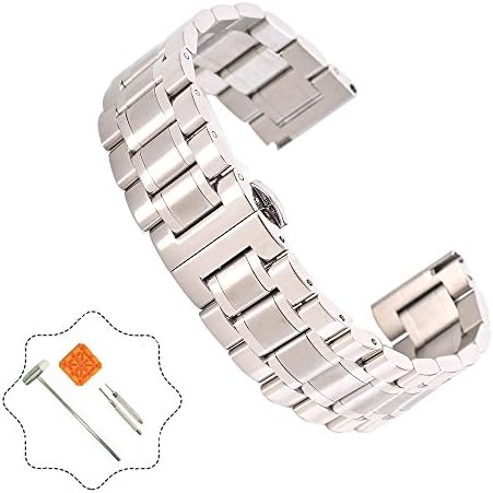 YDSCC for Gear S3 Bands, 22mm Stainless Steel Metal Replacement Bracelet for Samsung Gear S3 Frontier / S3 Classic Sports Smart Watch,Silver