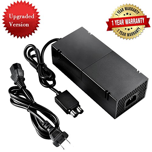 Upgraded Version Xbox One Power Supply Brick, Akmac AC Adapter Power Supply Charger Cord Replacement for Xbox One 100-240V, Black