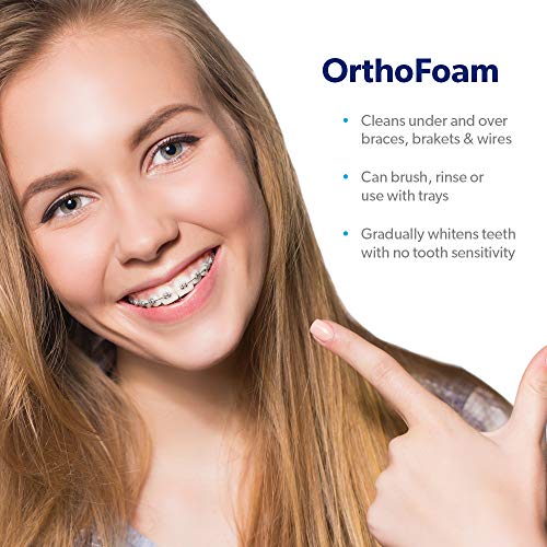 OrthoFoam Braces Cleaner Cleans Under Metal, Ceramic or Clear