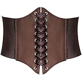 HANERDUN Lace-up Waspie Corset Belts for Women Elastic Waist Belt Tied Retro Wide Belt
