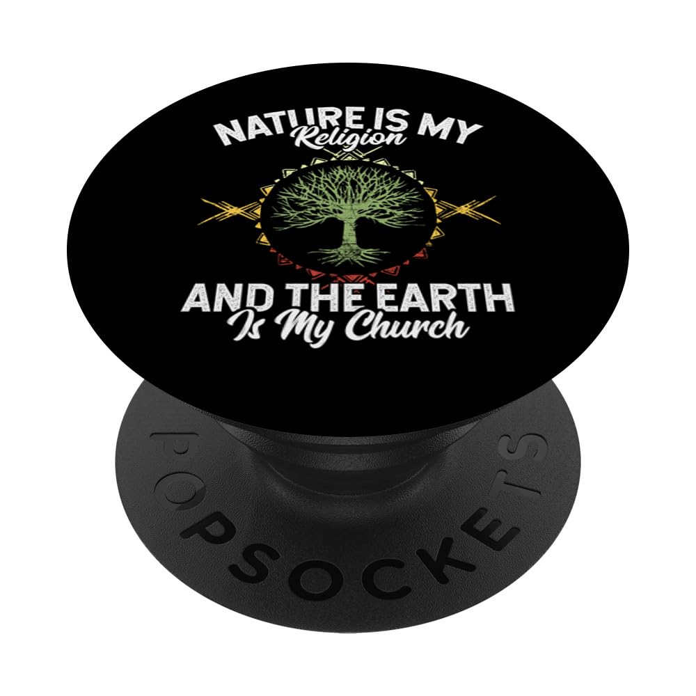 Nature Is My Religion Earth Is My Church Native American Day PopSockets Adhesive PopGrip
