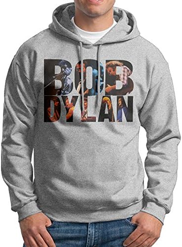 ZOE Men's Hoodies Bob Dylan Poster Size L Ash