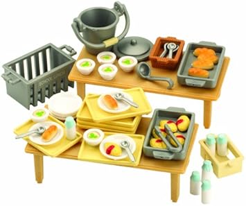 school lunch set sylvanian