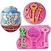 Anyana mini Victorian Skeleton heart Key silicone mould cake Fondant gum paste mold for Sugar paste wedding anniversary cupcake decorating topper decoration sugarcraft set of 2