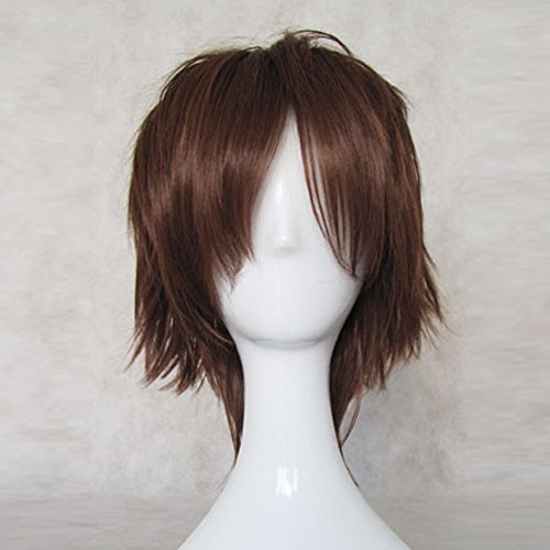 Kid the Phantom Thief Detective Conan Brown Short Cosplay Party Hair Wig + Free Wig Cap