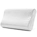 Jiaao Memory Foam Pillow for Neck Pain Orthopedic Contoured Support Pillow for Sleeping, Best Bed Pillow for Side & Back Sleepers, Including Removable Cover with Invisible Zipper (Standard, white)