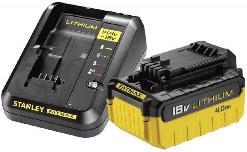 STANLEY FATMAX FMC694M1-QW โ 2Ah Charger Pack with 1 x 18V 4Ah Lithium Battery