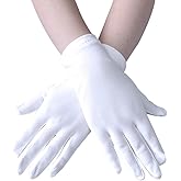 Vonokee Adult Spandex Gloves,Short Stretchy Opera Gloves for Halloween Party Costume 1920s Flapper Accessories