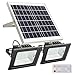 Solar Flood Lights Outdoor,JPLSK Remote Control Dual 98 LEDs 15W Solar Panel IP65 Waterproof Solar Powered Flood Light for Patio Garage Garden Driveway Yard Statute Community Sign