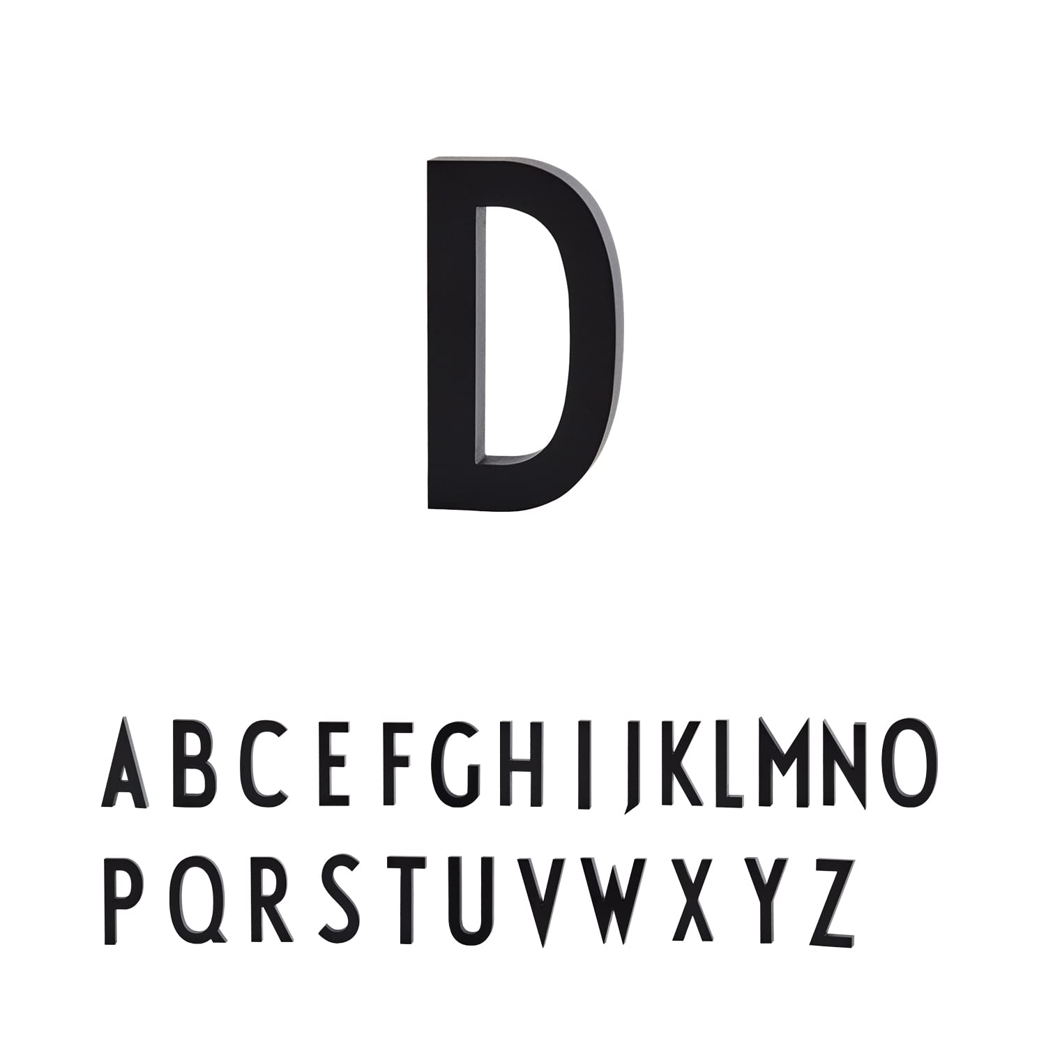 Design Letters Floating House Letters (A-Z) | Aluminium House Numbers | Modern Door Numbers Black | 50mm House Signs Designed in Denmark | Alphabet for Street, Home, Address, Front Door, Apartment