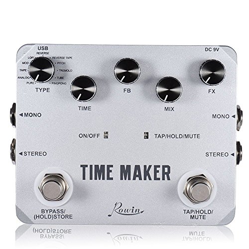 Rowin Time Maker 11 Types of Ultimate Delay Bass Guitar Effect Pedal