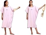 Hiturbo Changing Robe Towel Poncho with Hood One Size Mobile Beach view 2