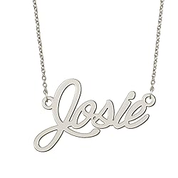 BYBWBL Josie Name Pendant Necklace Silver Color