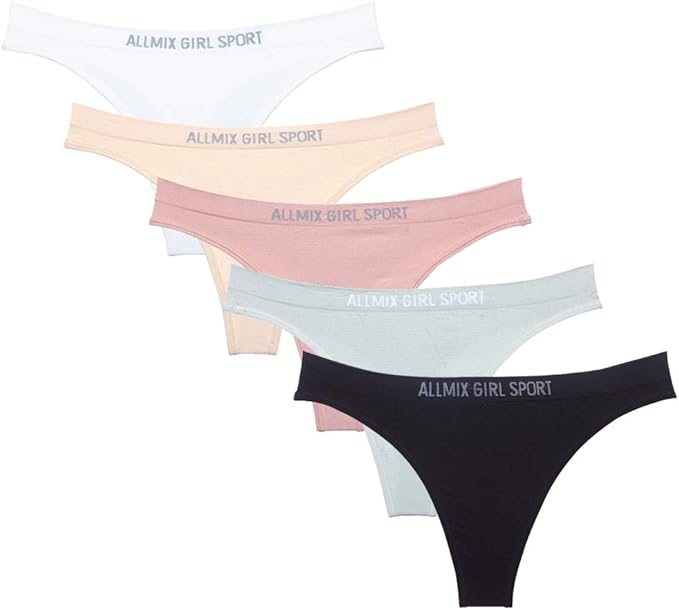 SAMSHINE Women ‘s Thongs Sport Thongs 5 pcs Pack Thongs GStrings